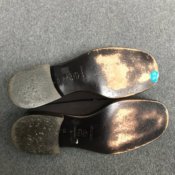 Paloma Made In Italy Women's 6.5B Brown Canvas Slip On Square Toe Pump Loafers - Picture 8 of 9